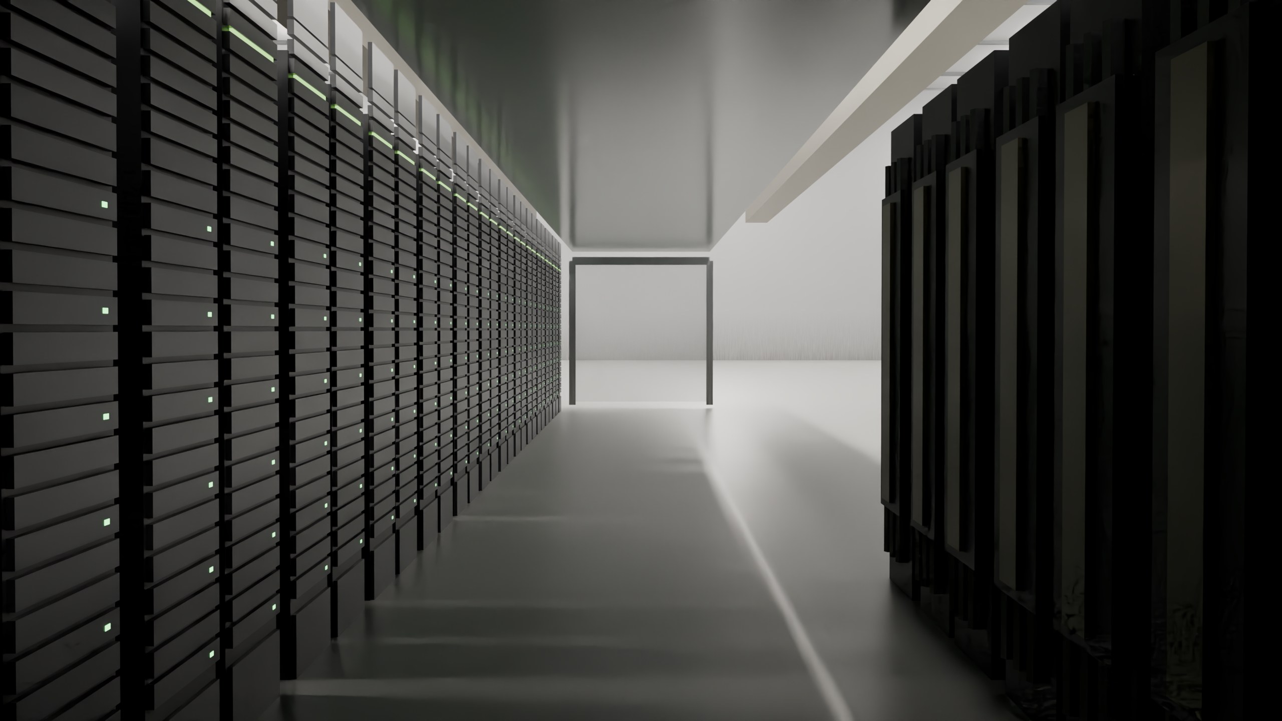 Rack aisle at eye height